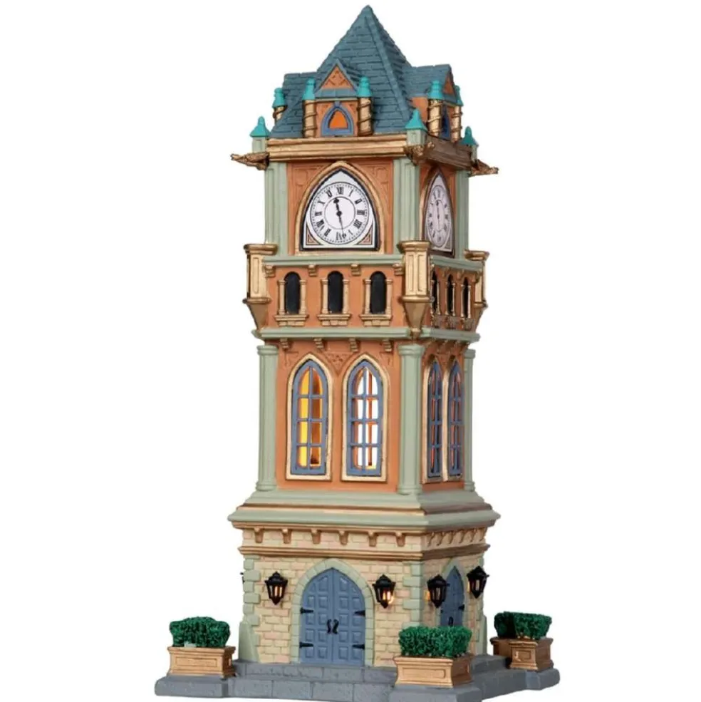 Lemax Christmas Villages* Municipal Clock Tower, B/O Led 05007 Caddington Village