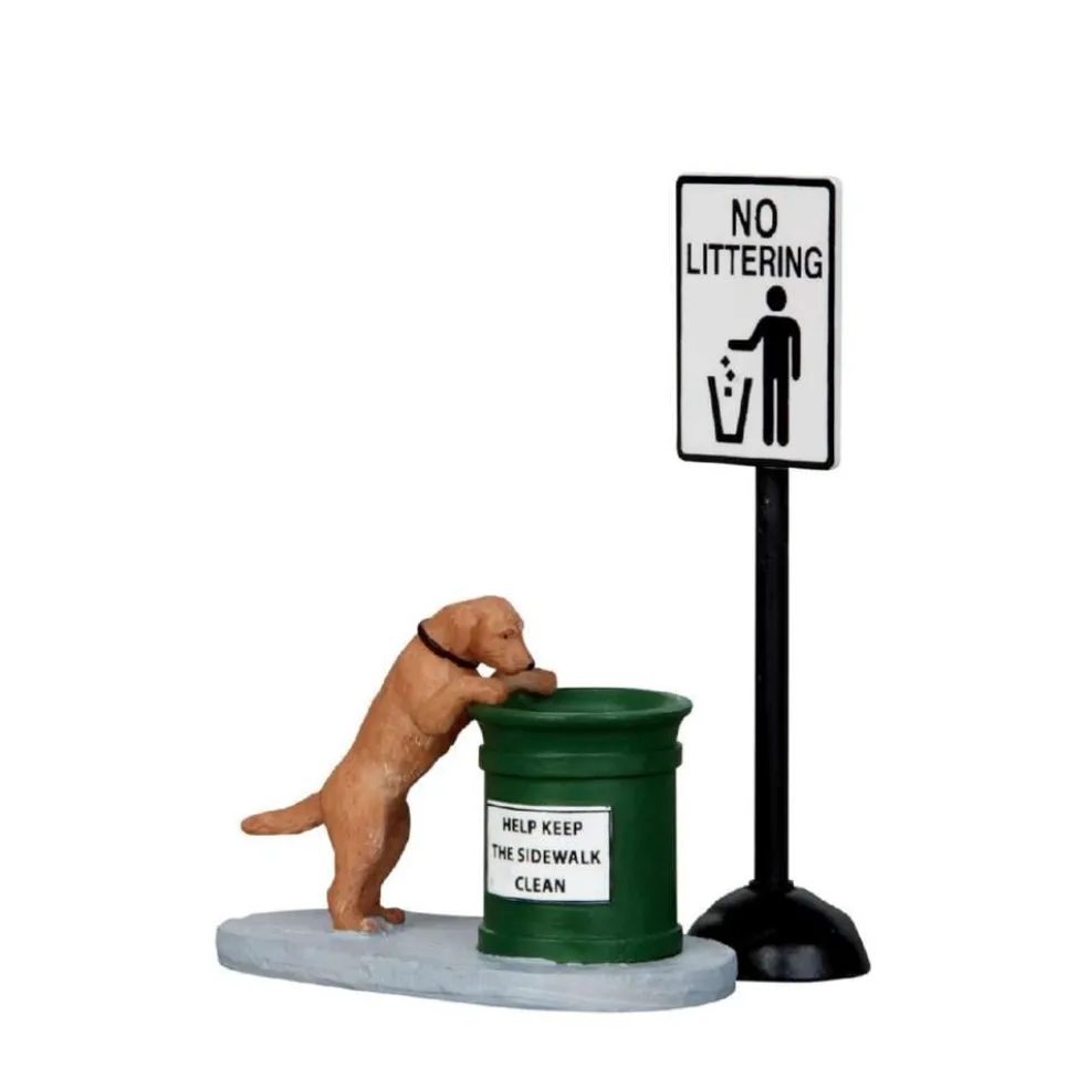 Lemax Christmas Villages* No Littering Set Of 2 14364 Accessories