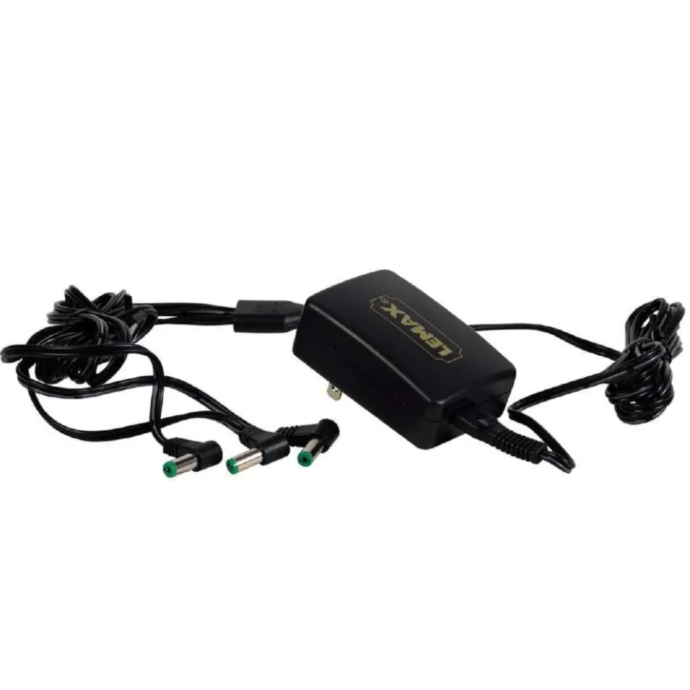 Lemax Halloween Villages* Power Adaptor, 4.5V, Black, 3-Output, Changeable Plug: Uk 94568 Spooky Town