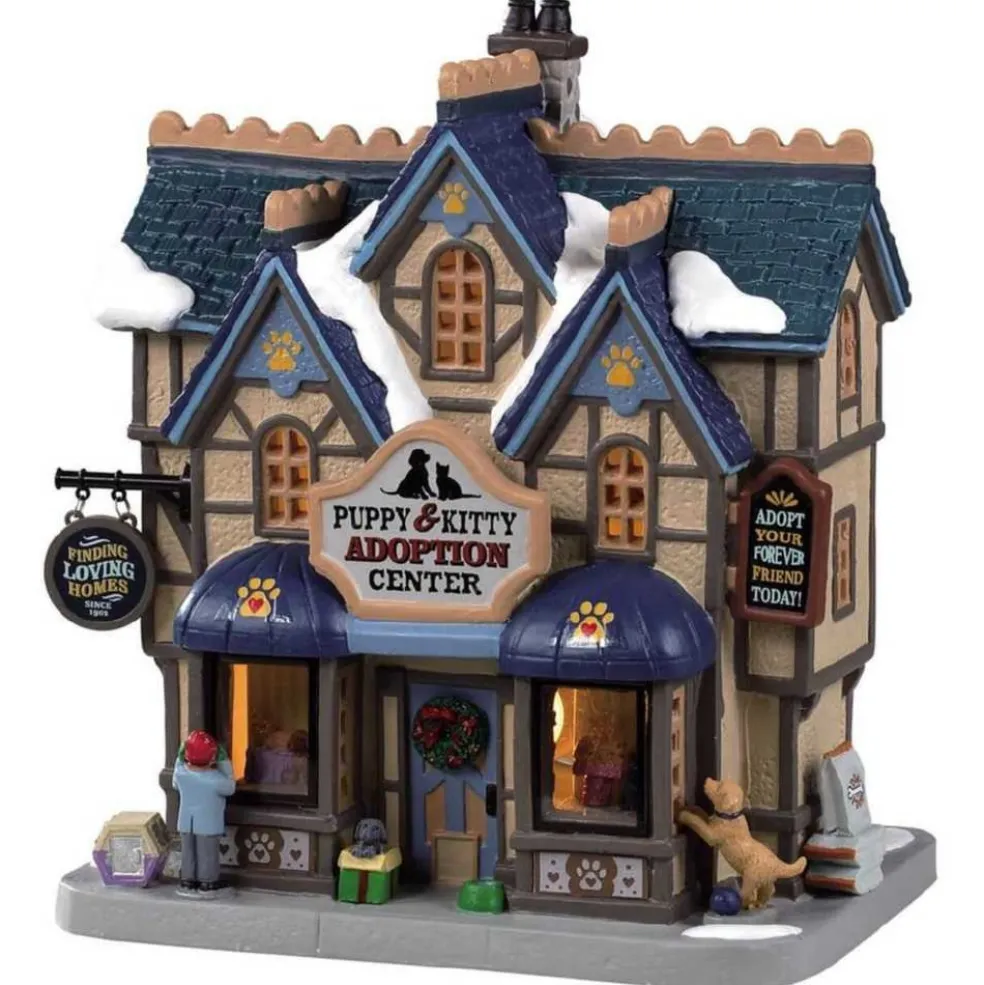 Lemax Christmas Villages* Puppy And Kitty Adoption Center 95538 - Caddington Village