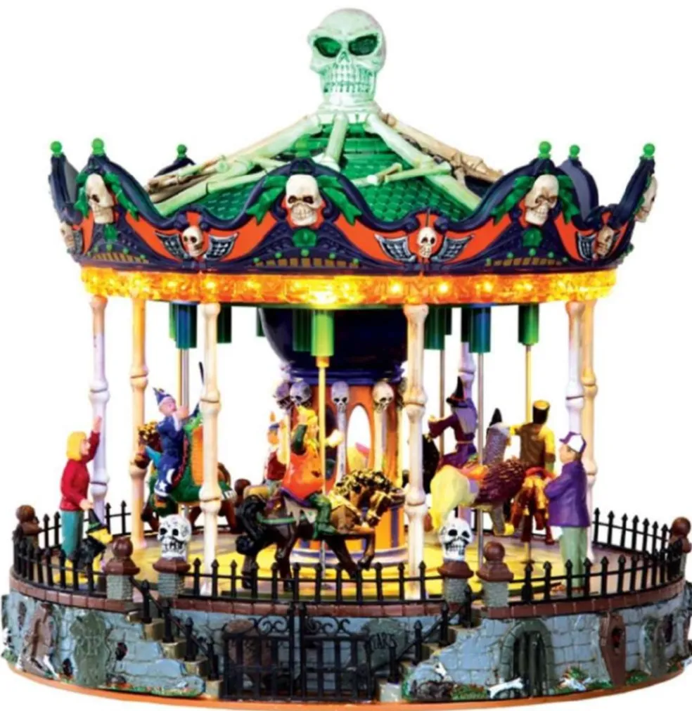 Lemax Halloween Villages* Scary-Go-Round, With 4.5V Adaptor 34605 Spooky Town