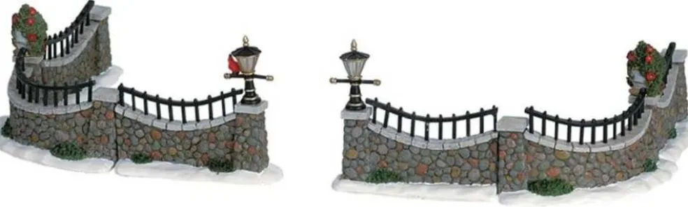 Lemax Christmas Villages* Stone Wall Set Of 6 63576 - Christmas Village