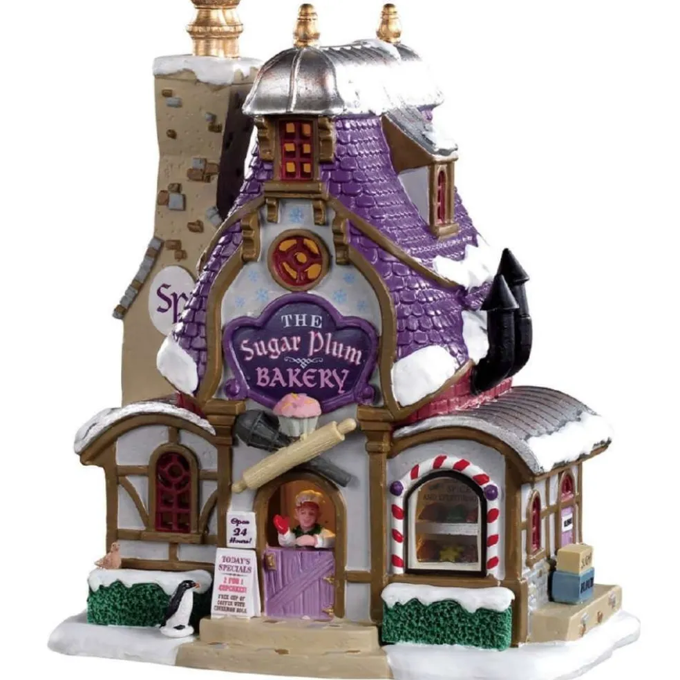 Lemax Christmas Villages* Sugar Plum Bakery, B/O Led 95531 Santa's Wonderland