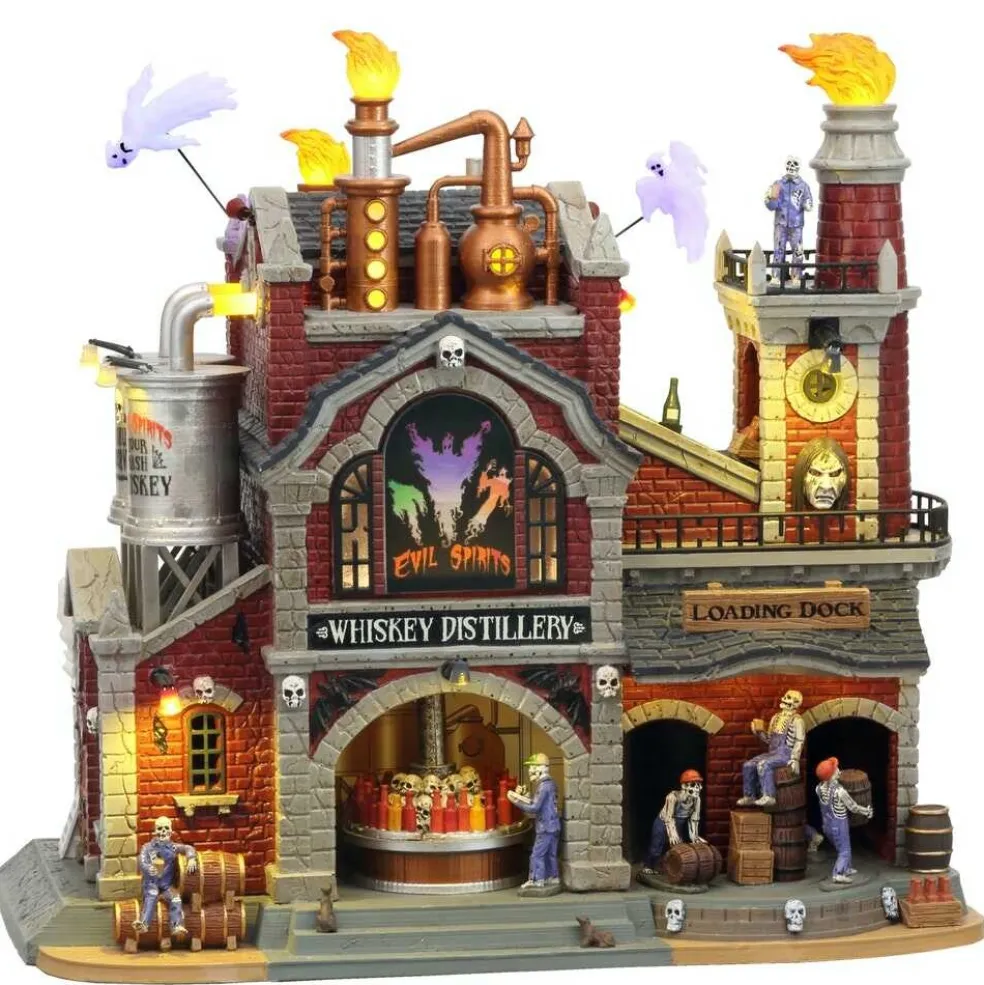 Lemax Halloween Villages* Village 2021 Evil Spirits Whiskey Distillery 15723