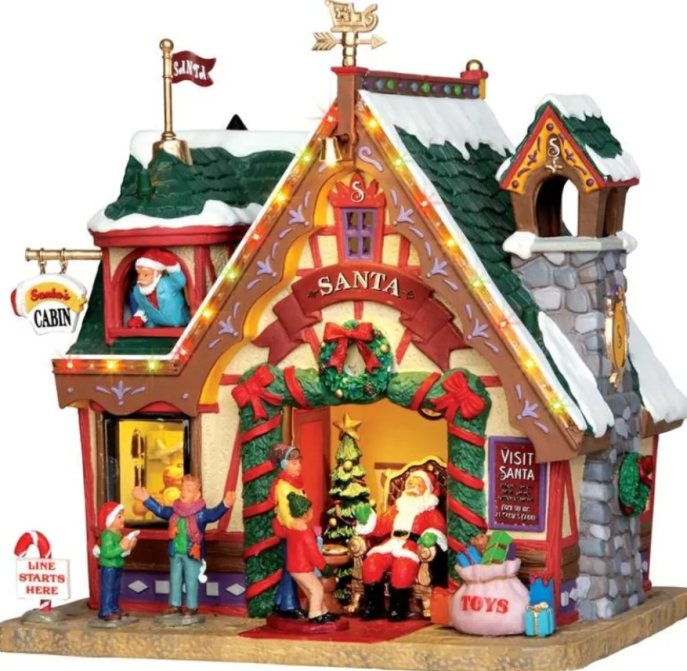 Lemax Christmas Villages* Village 35554 Santa's Cabin, With 4.5V Adaptor 35554