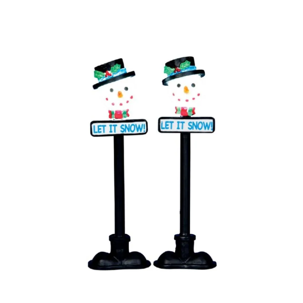 Lemax Christmas Villages* Village 34640 Snowman Street Lamp, Set Of 2, B/O (4.5V) 34640
