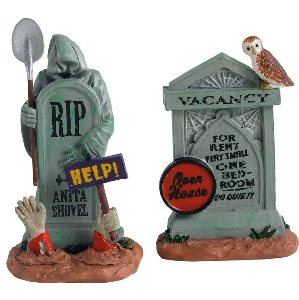 Lemax Halloween Villages* Village 2021 Tombstone Duo, Set Of 2 14831
