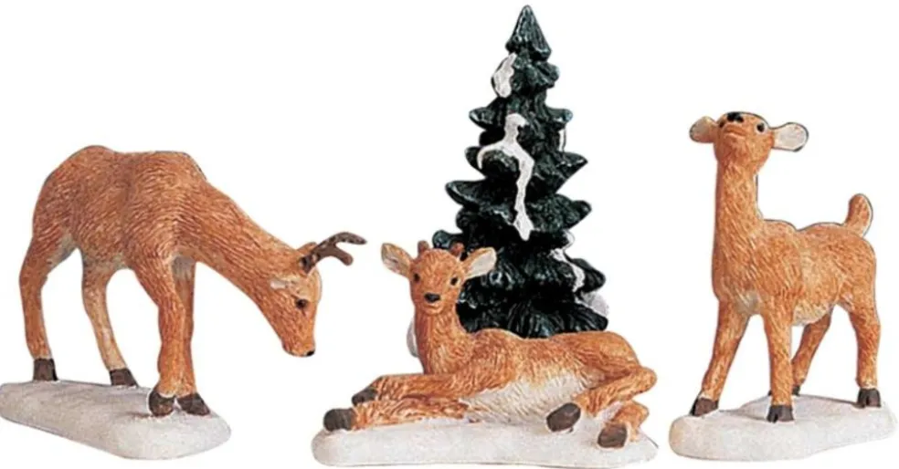 Lemax Christmas Villages* Villages Dad And Fawns, Set Of 4 92299