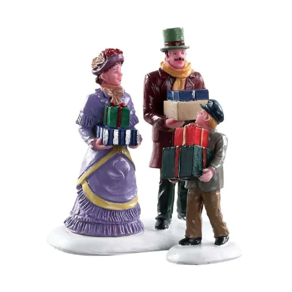 Lemax Christmas Villages* Walking Family Set Of 2 82605 Figurines