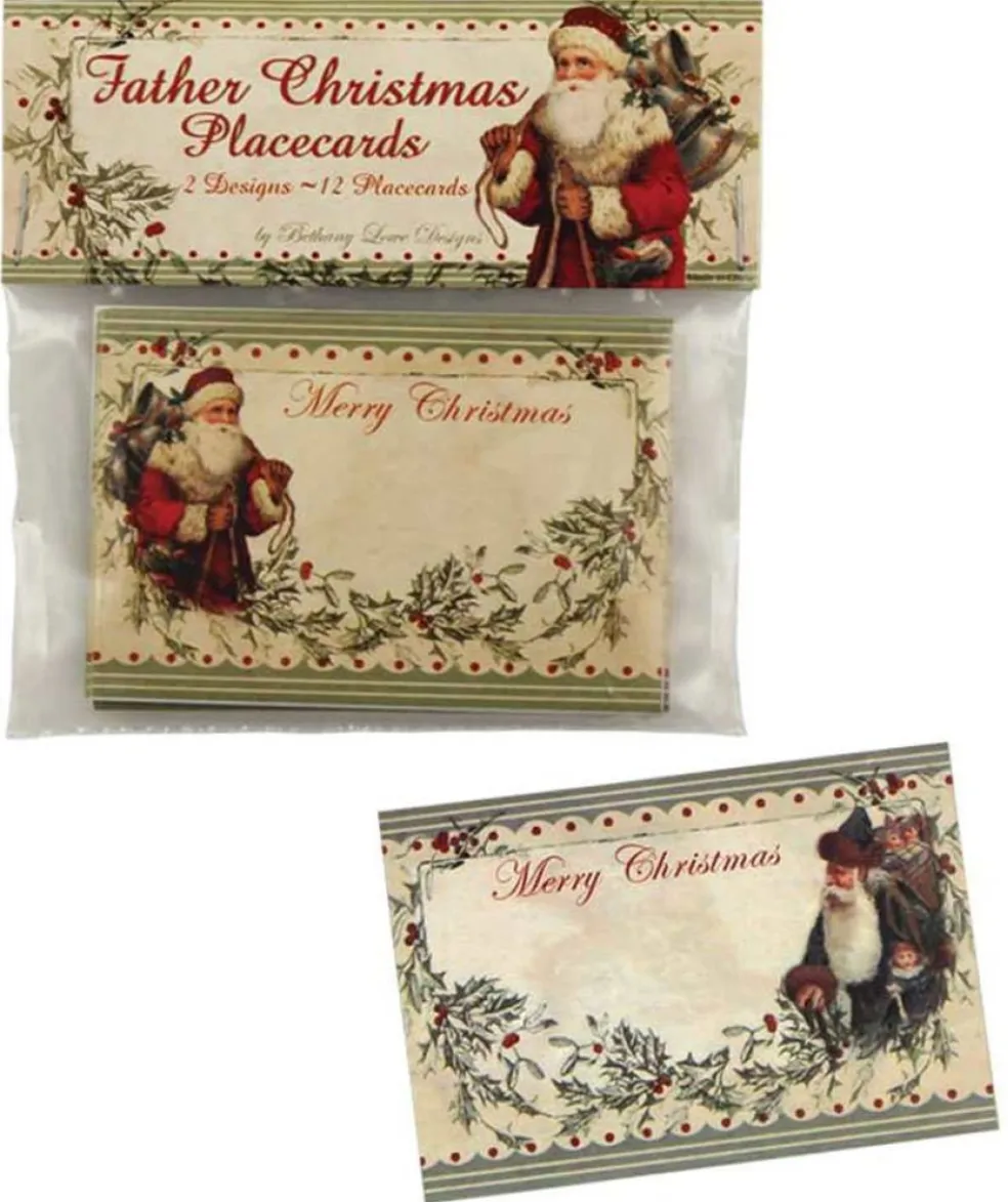 Bethany Lowe Traditional*Lg2068 Vintage Santa Placecards