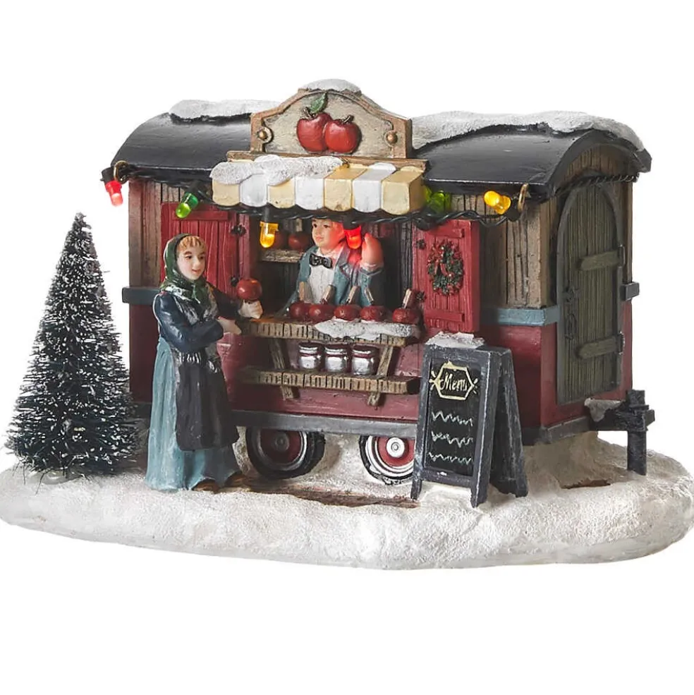 Luville Christmas Villages* Collectables Apple Candy Stall Red Battery Operated 1048477