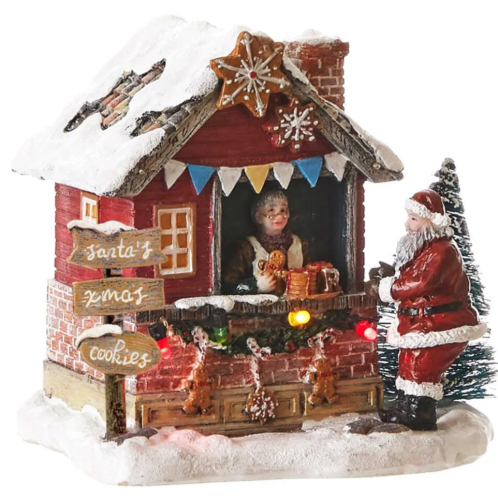 Luville Christmas Villages* Collectables Christmas Cookie Stall Red Battery Operated 1048480