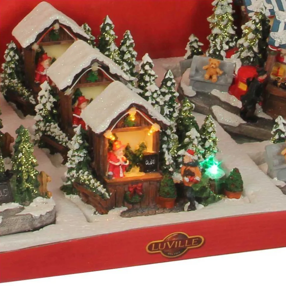 Luville Christmas Villages* Collectables Christmas Market 3 Tree Shop 1028583
