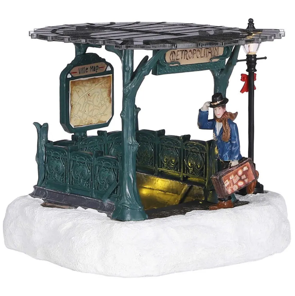 Luville Christmas Villages* Collectables Metropolitain Entrance Battery Operated 1084835