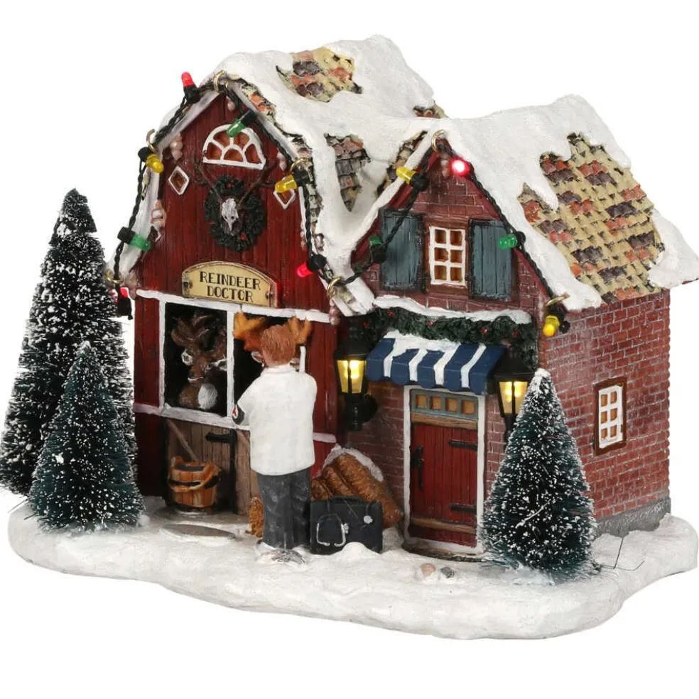 Luville Christmas Villages* Collectables Reindeer Doctor Battery Operated 1034008