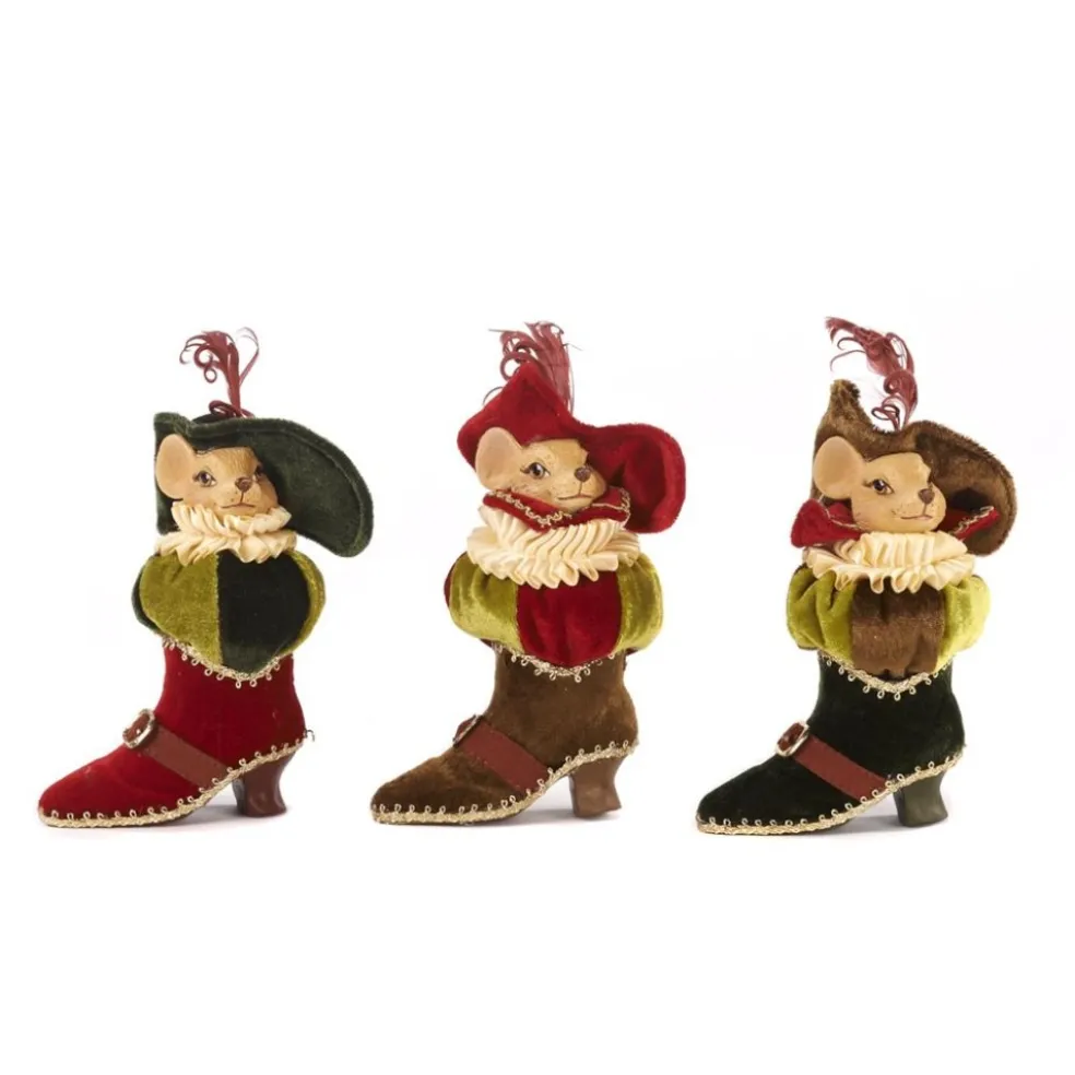 Goodwill Home Decors*Miceketeer Shoe Ornament 3 Assorted J 65206