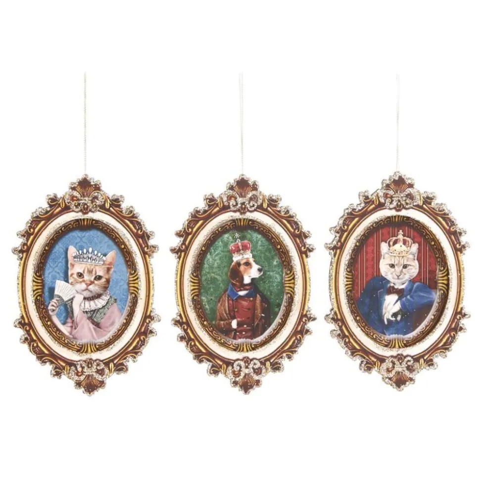 Goodwill Christmas Tree*Paper Royal Animal Ornament 3 Assorted Y 63218