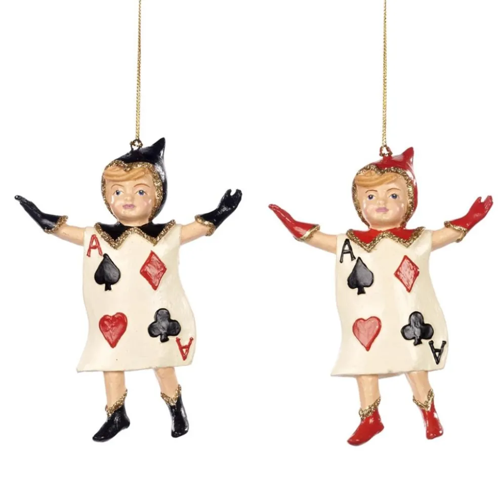 Goodwill Alice*Playing Card Boy Ornament 2 Assorted Alice In Wonderland B96416