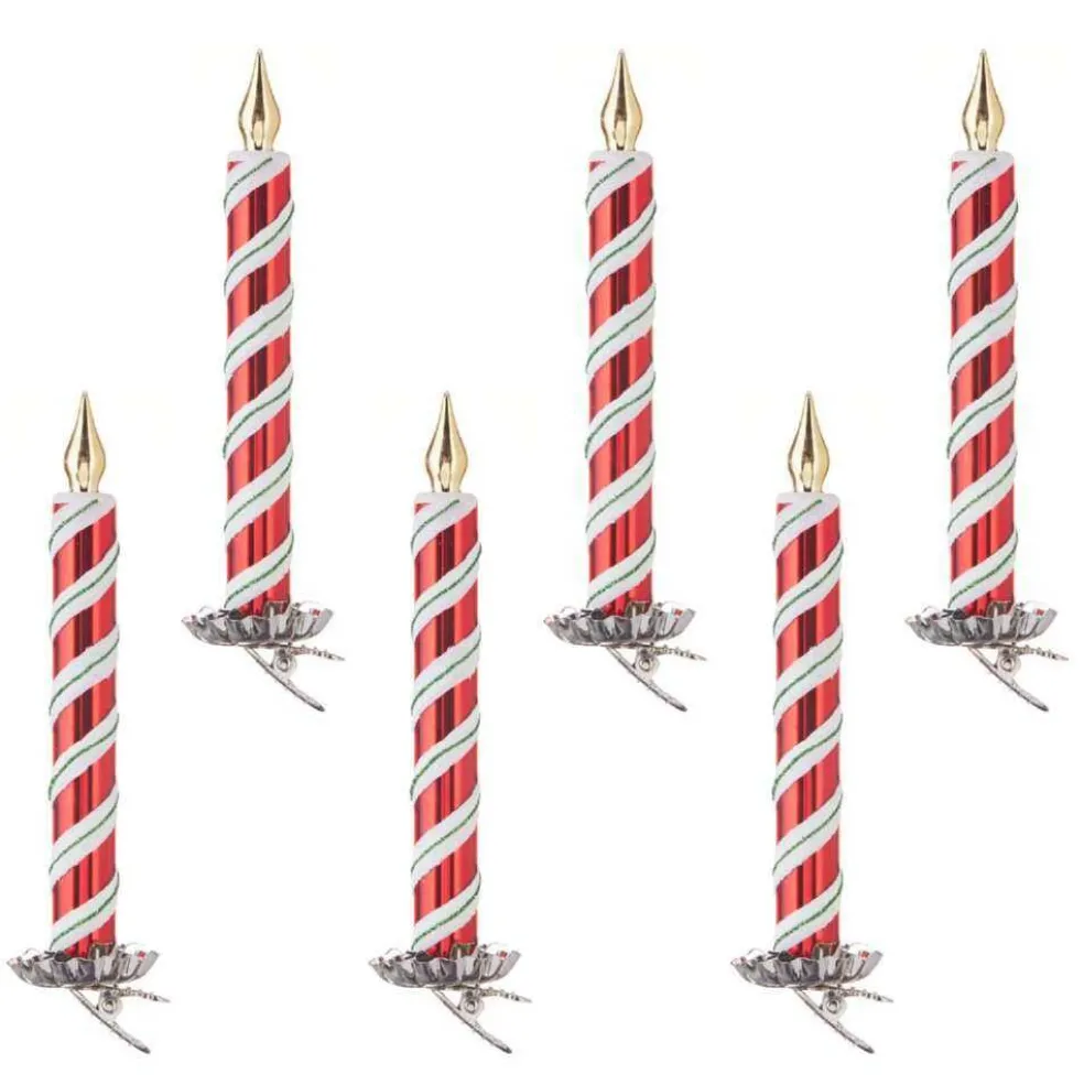 Raz Imports Christmas Tree* Candy Cane Stripe Clip On Candle Ornament 4020855