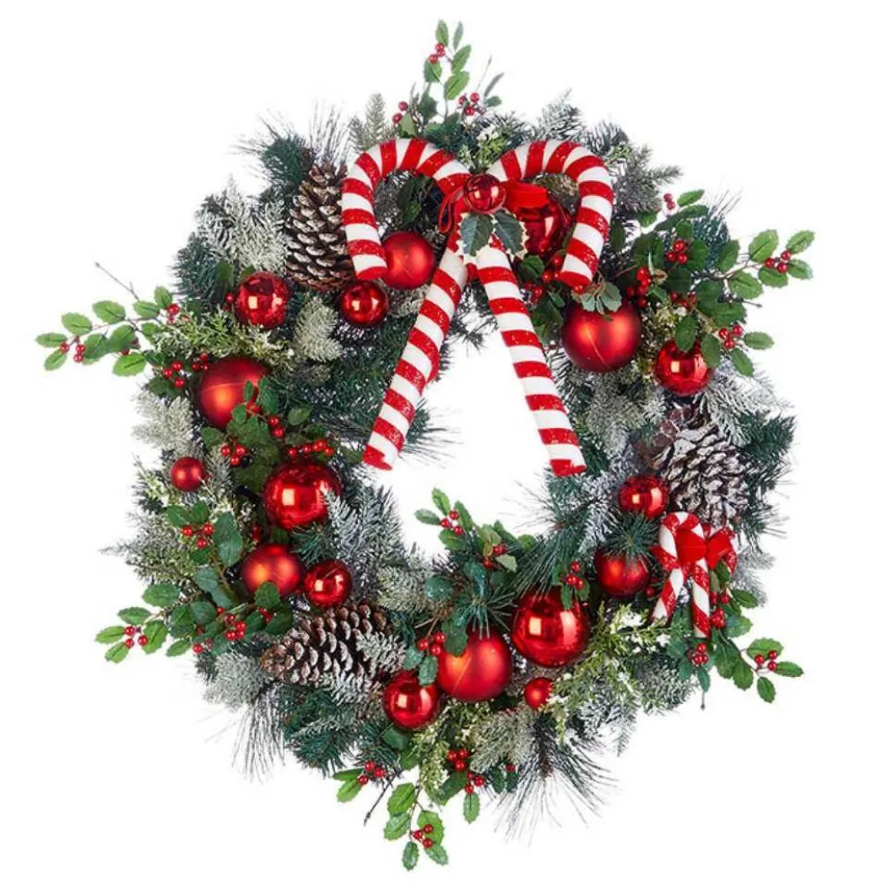 Raz Imports Home Decors* Candy Cane Wreath W4002270
