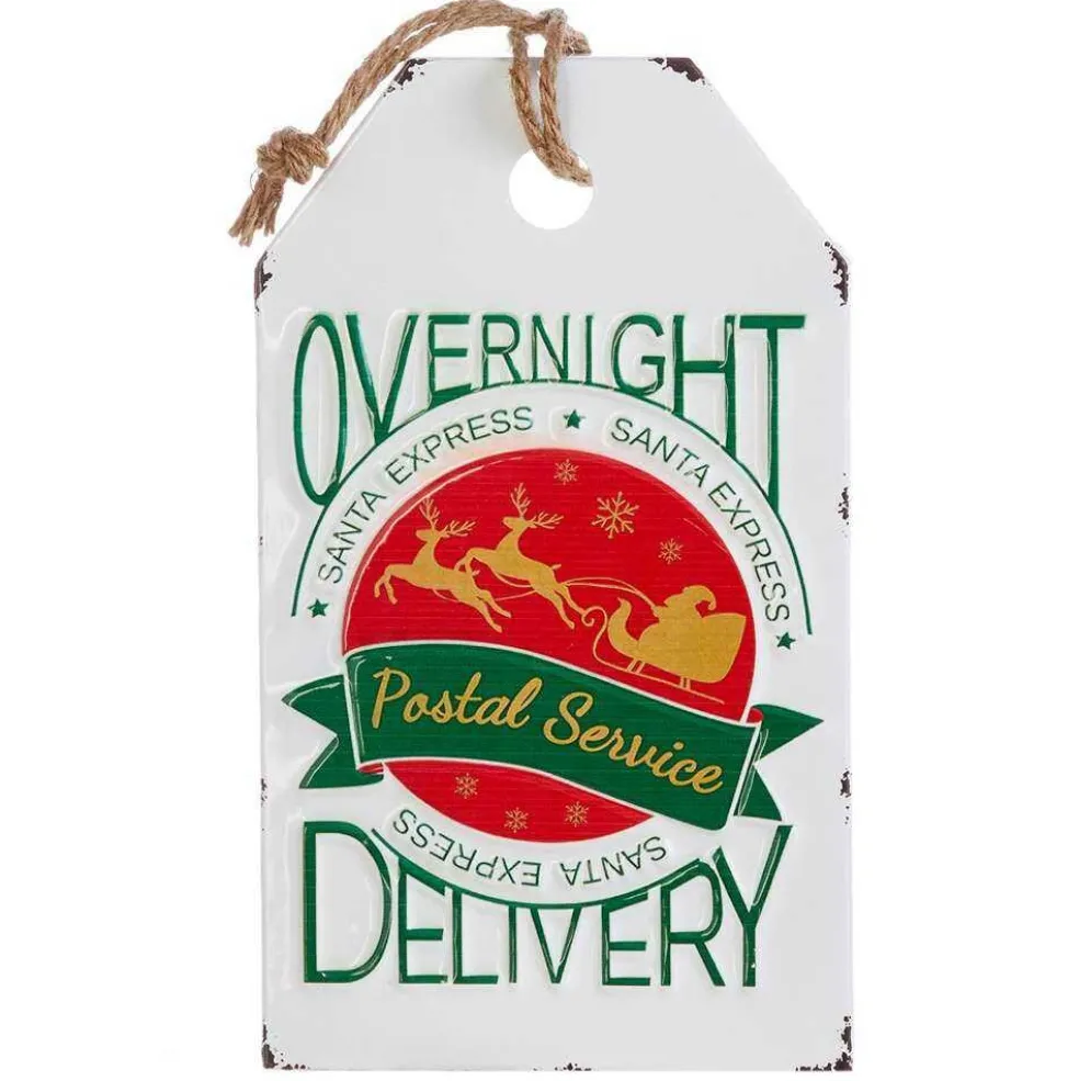 Raz Imports North Pole* Express Mail Tag Ornament Overnight Delivery 4036320