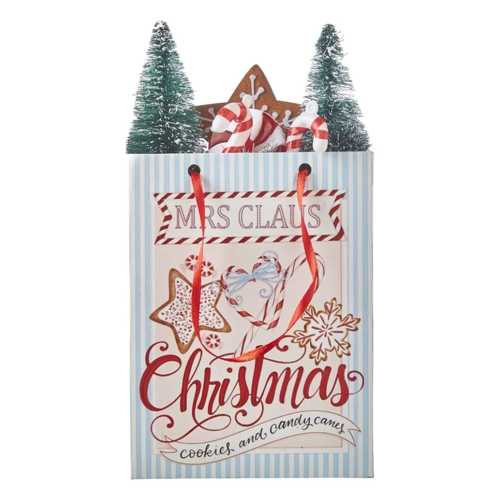 Raz Imports Christmas Tree* 7.75Inch Mrs Claus Christmas Shopping Bag Ornament 4119022