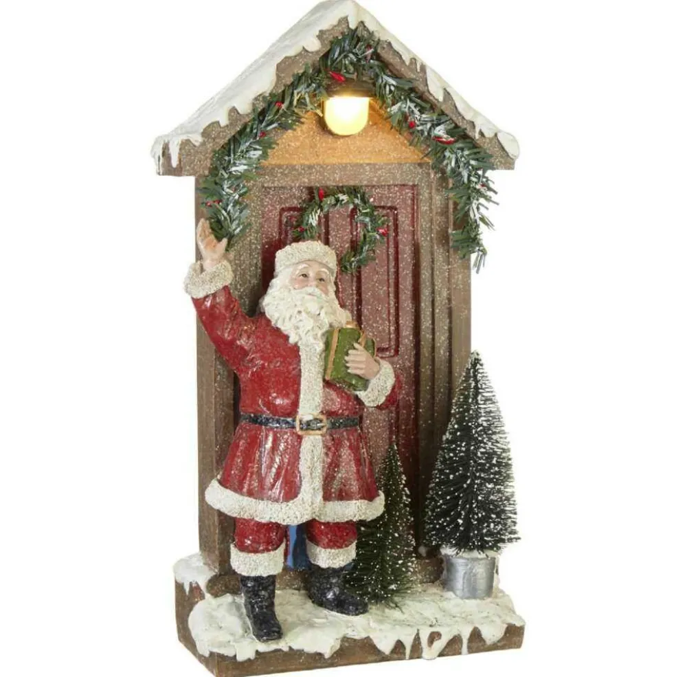 Raz Imports Santa Claus* Lighted Santa At Door 3911115