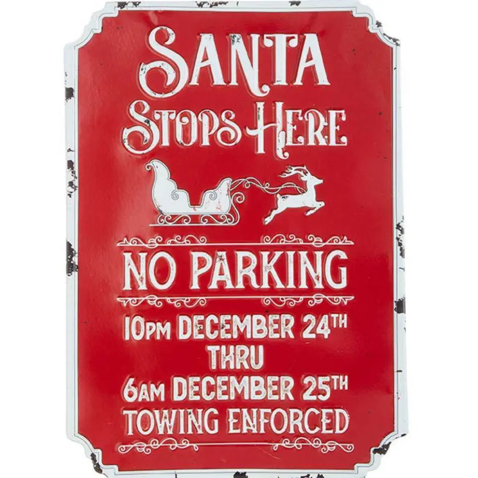 Raz Imports Home Decors* Santa Stops Here Sign 4012342