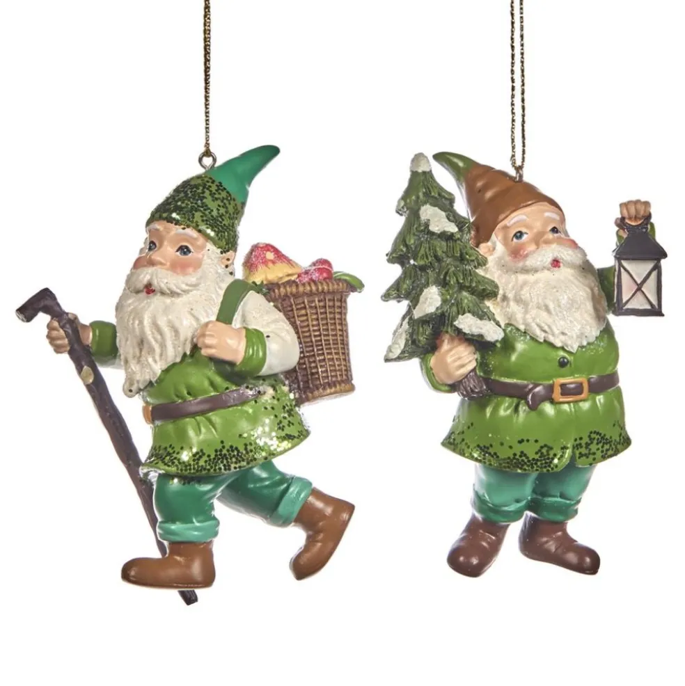 Goodwill Christmas Tree*Santa Gnome Ornament 2 Assorted Tr 27160