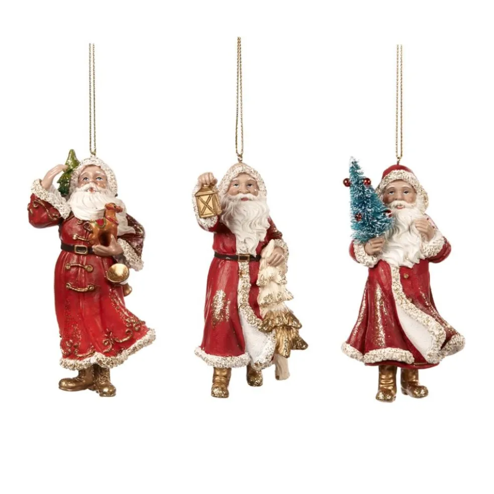 Goodwill Christmas Tree*Santa With Tree Ornament 3 Assorted Tr 27164