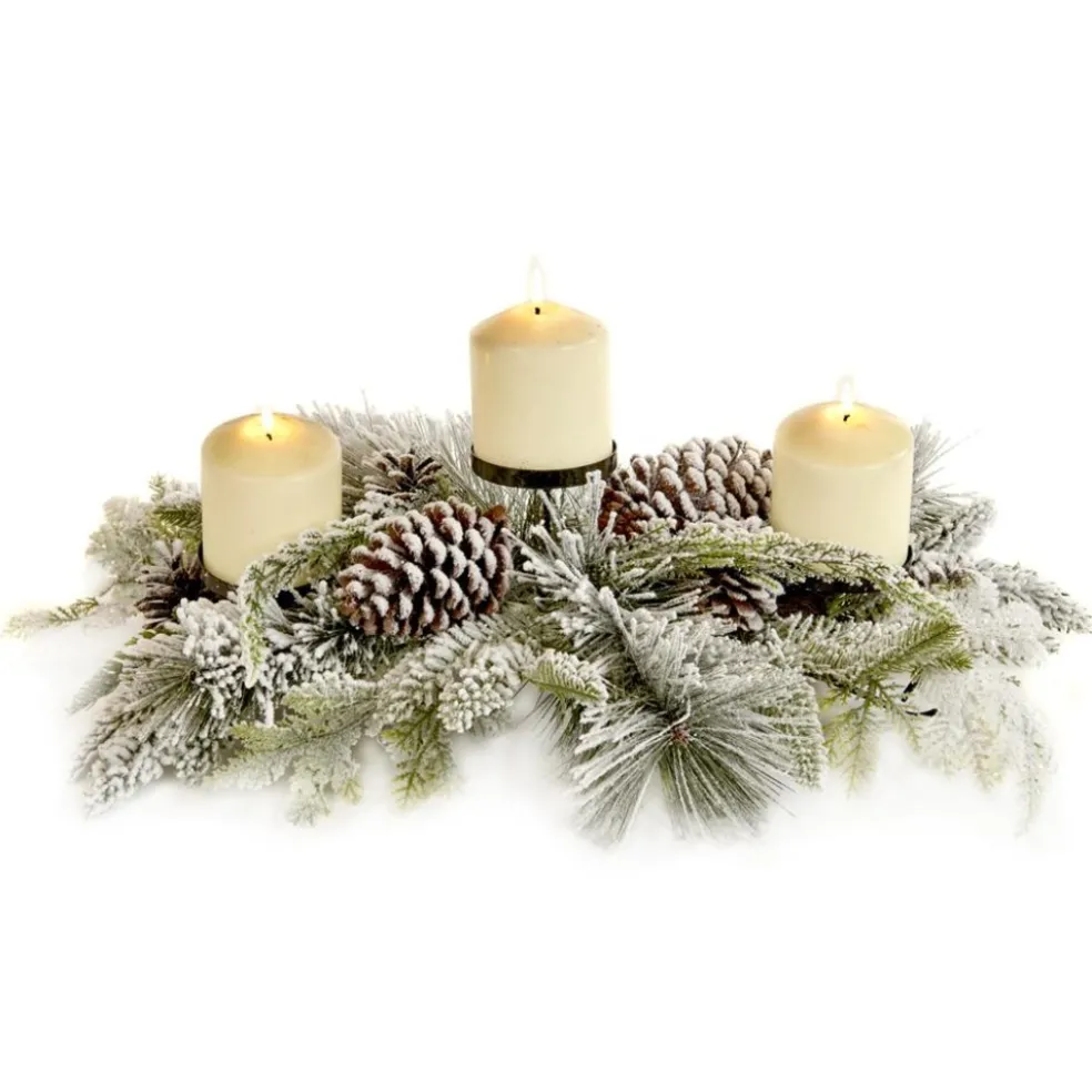 Goodwill Home Decors*Snow Pine Pinecone Votive Holder A 56182