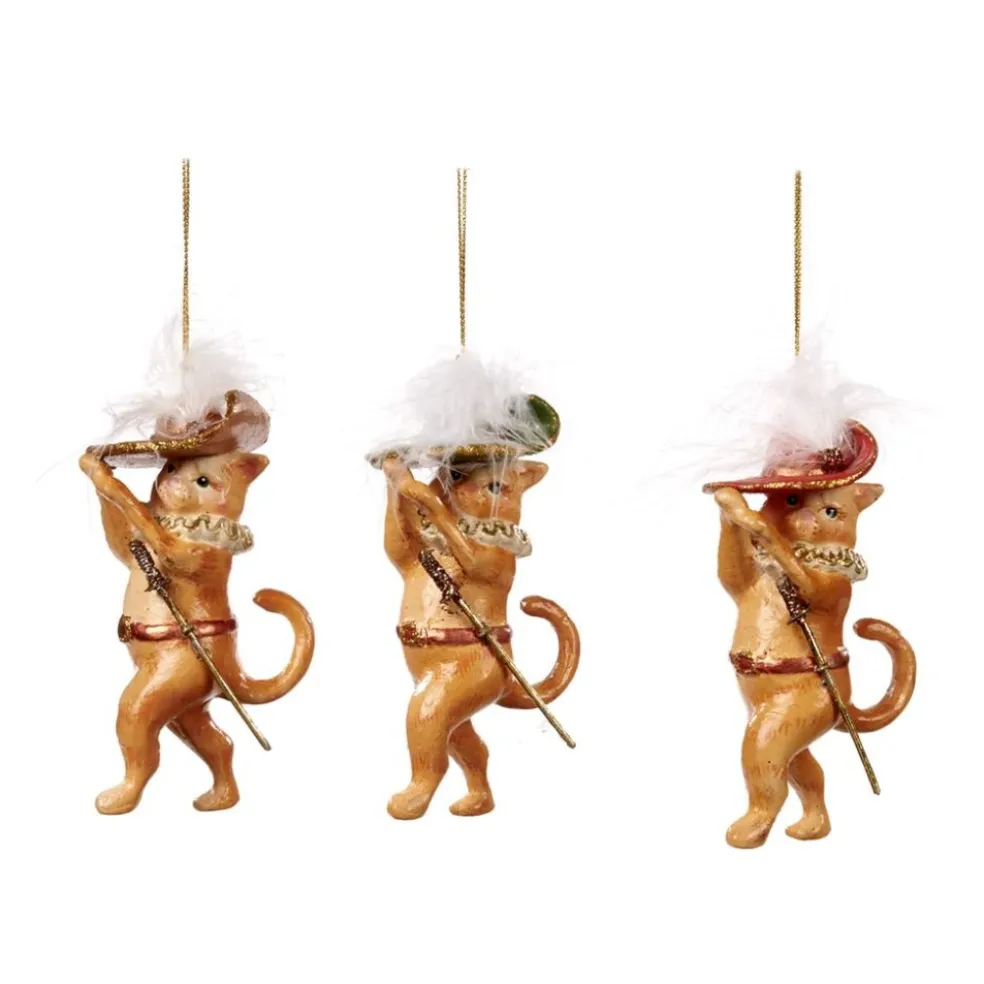 Goodwill Christmas Tree*Standing Musketeer Cat 3 Assorted B 96104