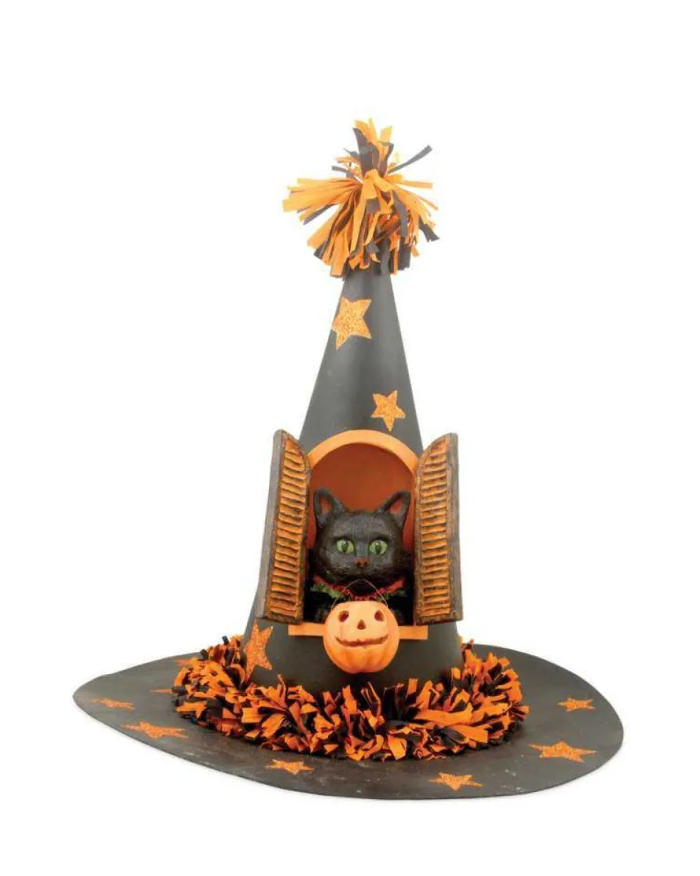Bethany Lowe Halloween*Td5028 Black Cat In Hat