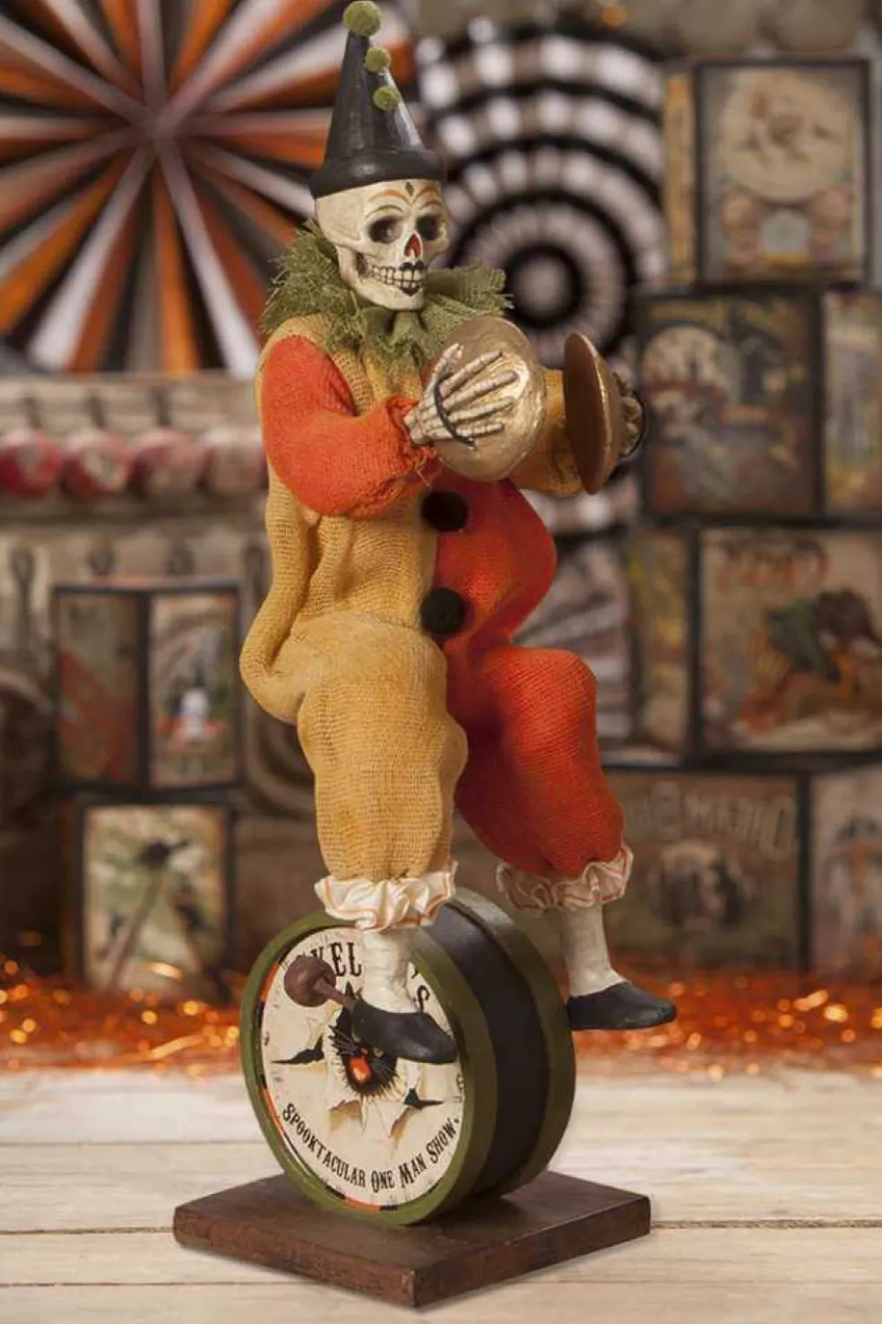 Bethany Lowe Halloween*Td7623 Skeleton One Man Band