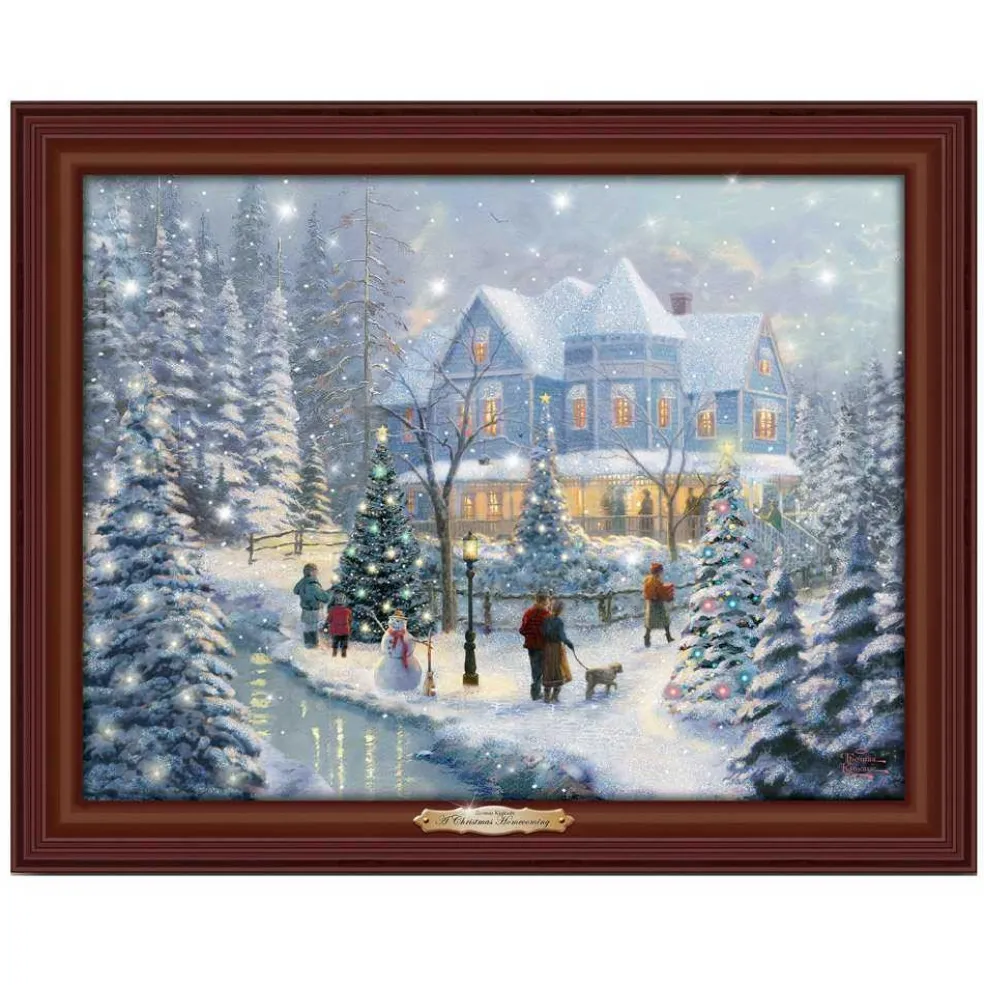 Thomas Kinkade Home Decors* A Christmas Homecoming Canvas Print 01-24410-001 Bradford Exchange
