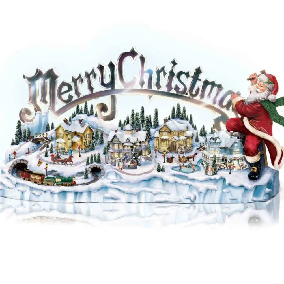 Thomas Kinkade Musical* Santa's Inspiration 01-09497-001 Bradford Exhange