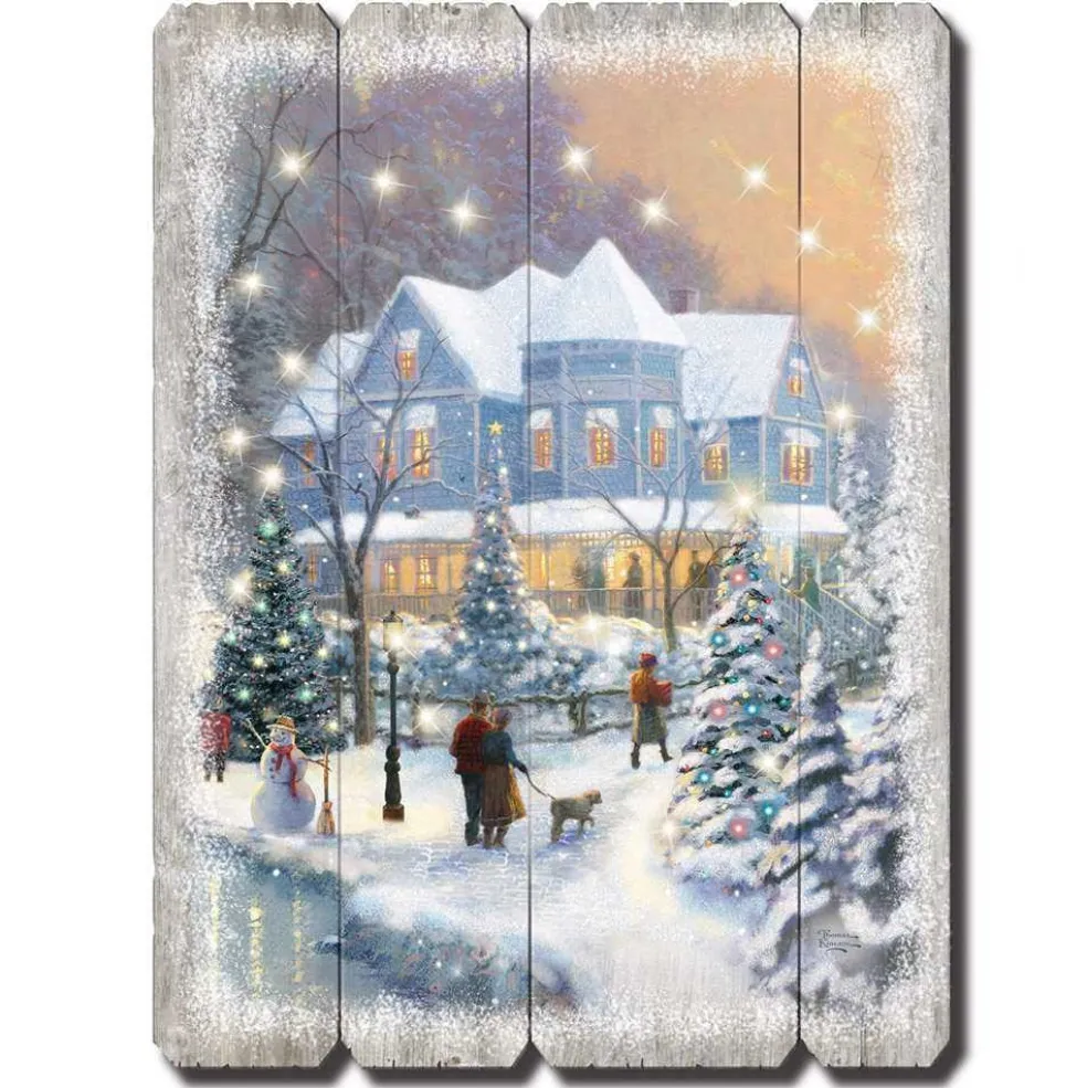 Thomas Kinkade Home Decors* Starlit Winter Night Wall Decor 01-25658-001 Bradford Exchange