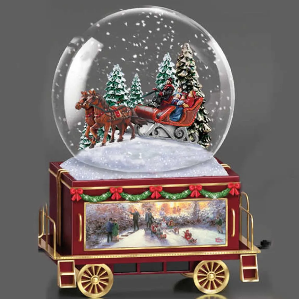 Thomas Kinkade Snow Globes* Wonderland Express Miniature Snow Globe Collection - Winter Wonderland 01-11631-006