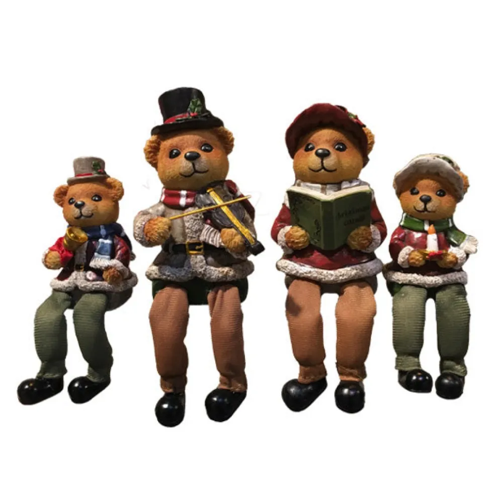 Willow Brooks Traditional* Secret Christmas Bear Family Sitting On Shelf 4 Assorted Wb1200