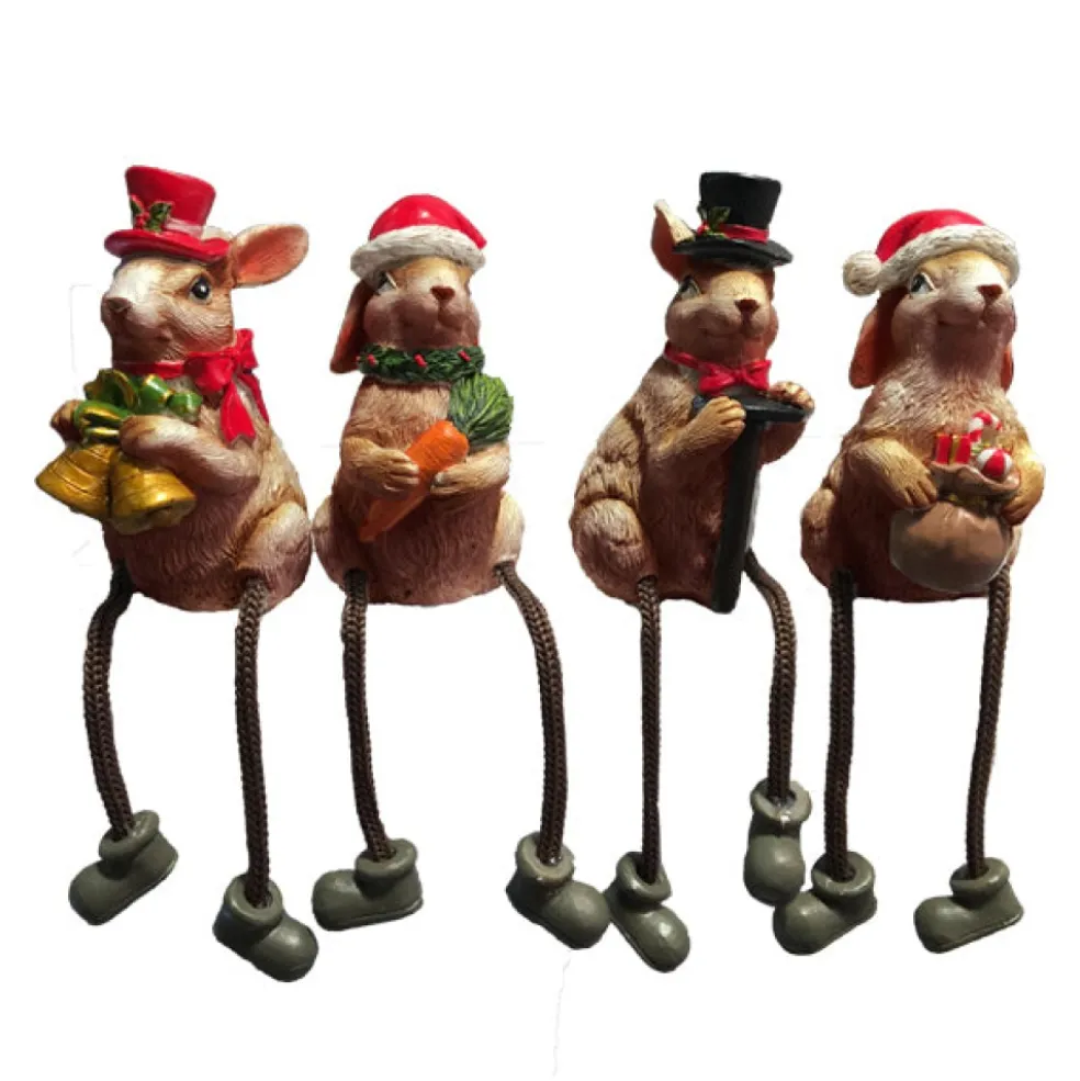 Willow Brooks North Pole* Secret Christmas Bunny Sitting On Shelf 4 Assorted Wb1200
